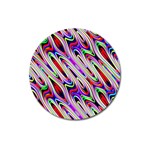 Multi Color Wave Abstract Pattern Magnet 3  (Round) Front