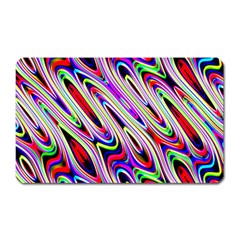 Multi Color Wave Abstract Pattern Magnet (rectangular) by Simbadda