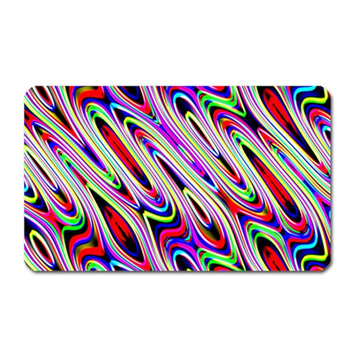 Multi Color Wave Abstract Pattern Magnet (Rectangular)