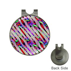 Multi Color Wave Abstract Pattern Hat Clips With Golf Markers by Simbadda