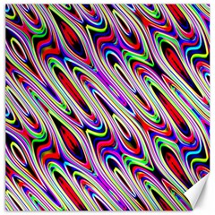 Multi Color Wave Abstract Pattern Canvas 16  X 16  