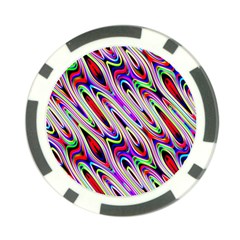 Multi Color Wave Abstract Pattern Poker Chip Card Guard by Simbadda