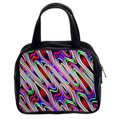 Multi Color Wave Abstract Pattern Classic Handbags (2 Sides)