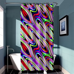 Multi Color Wave Abstract Pattern Shower Curtain 36  X 72  (stall)  by Simbadda