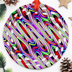 Multi Color Wave Abstract Pattern Ornament (round Filigree)