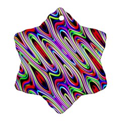 Multi Color Wave Abstract Pattern Ornament (snowflake)