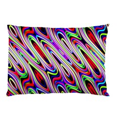 Multi Color Wave Abstract Pattern Pillow Case (two Sides) by Simbadda