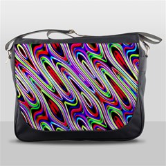 Multi Color Wave Abstract Pattern Messenger Bags