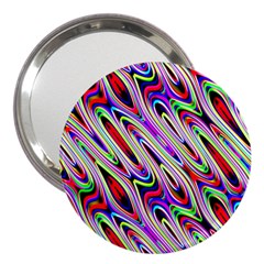 Multi Color Wave Abstract Pattern 3  Handbag Mirrors by Simbadda