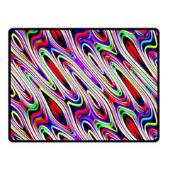 Multi Color Wave Abstract Pattern Double Sided Fleece Blanket (small) 