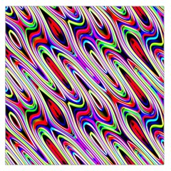 Multi Color Wave Abstract Pattern Large Satin Scarf (square)