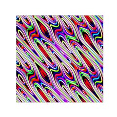 Multi Color Wave Abstract Pattern Small Satin Scarf (square)