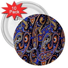 Pattern Color Design Texture 3  Buttons (10 Pack) 