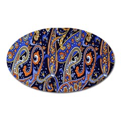 Pattern Color Design Texture Oval Magnet by Simbadda