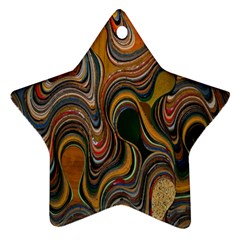 Swirl Colour Design Color Texture Ornament (star) by Simbadda