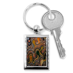 Swirl Colour Design Color Texture Key Chains (rectangle) 