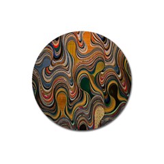 Swirl Colour Design Color Texture Magnet 3  (round)