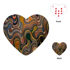 Swirl Colour Design Color Texture Playing Cards (heart)  by Simbadda