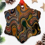 Swirl Colour Design Color Texture Ornament (Snowflake) Front