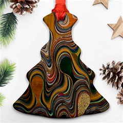 Swirl Colour Design Color Texture Christmas Tree Ornament (two Sides)