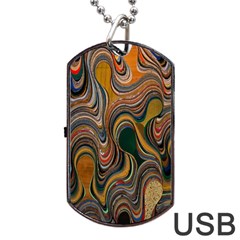 Swirl Colour Design Color Texture Dog Tag Usb Flash (one Side)