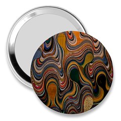 Swirl Colour Design Color Texture 3  Handbag Mirrors