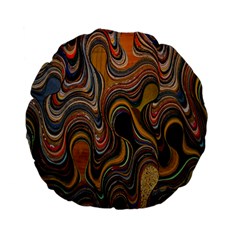 Swirl Colour Design Color Texture Standard 15  Premium Flano Round Cushions