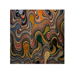 Swirl Colour Design Color Texture Small Satin Scarf (square)