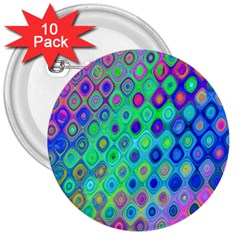 Background Texture Pattern Colorful 3  Buttons (10 pack) 