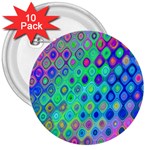 Background Texture Pattern Colorful 3  Buttons (10 pack)  Front