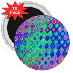 Background Texture Pattern Colorful 3  Magnets (10 pack) 