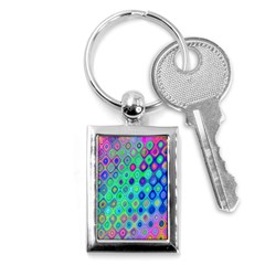 Background Texture Pattern Colorful Key Chains (Rectangle) 