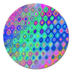 Background Texture Pattern Colorful Magnet 5  (Round)