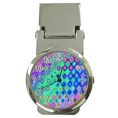 Background Texture Pattern Colorful Money Clip Watches