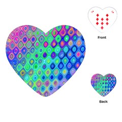 Background Texture Pattern Colorful Playing Cards (Heart) 