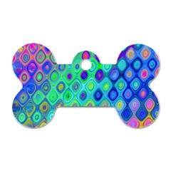 Background Texture Pattern Colorful Dog Tag Bone (One Side)