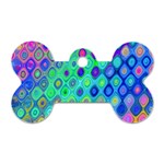 Background Texture Pattern Colorful Dog Tag Bone (One Side) Front