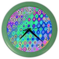 Background Texture Pattern Colorful Color Wall Clocks