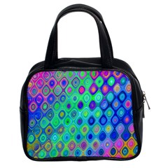 Background Texture Pattern Colorful Classic Handbags (2 Sides)