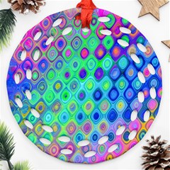 Background Texture Pattern Colorful Ornament (round Filigree)