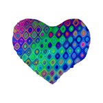 Background Texture Pattern Colorful Standard 16  Premium Heart Shape Cushions Front