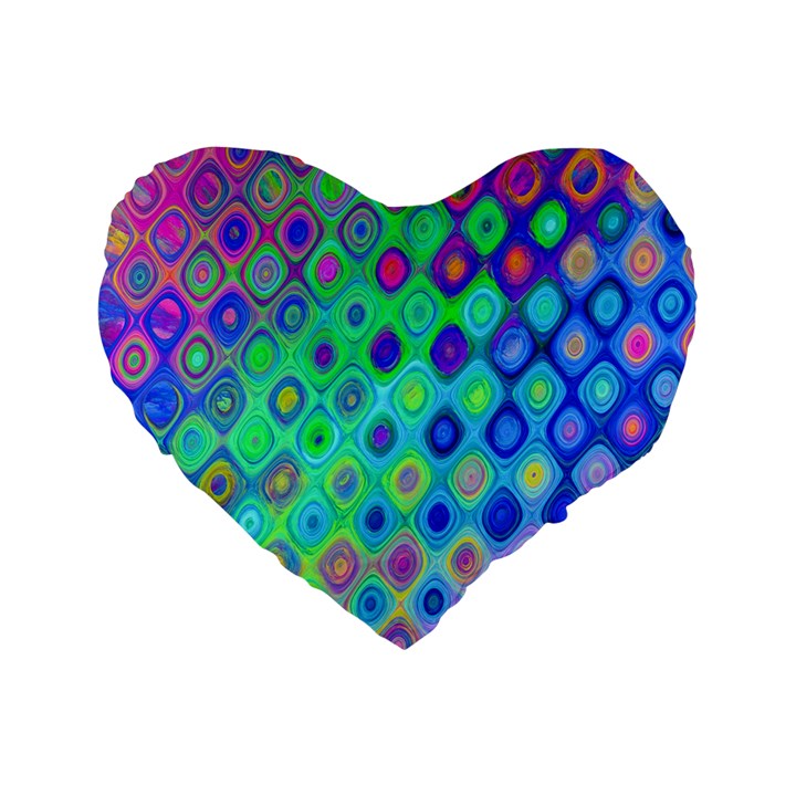 Background Texture Pattern Colorful Standard 16  Premium Heart Shape Cushions