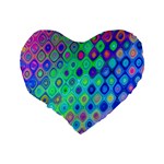 Background Texture Pattern Colorful Standard 16  Premium Heart Shape Cushions Back