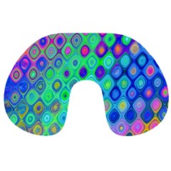 Background Texture Pattern Colorful Travel Neck Pillows