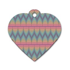 Pattern Background Texture Colorful Dog Tag Heart (one Side) by Simbadda