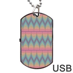 Pattern Background Texture Colorful Dog Tag Usb Flash (two Sides)