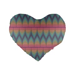 Pattern Background Texture Colorful Standard 16  Premium Heart Shape Cushions