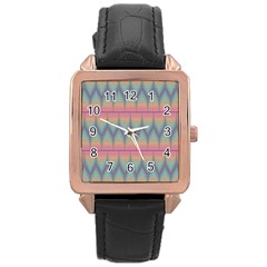 Pattern Background Texture Colorful Rose Gold Leather Watch  by Simbadda