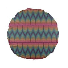 Pattern Background Texture Colorful Standard 15  Premium Flano Round Cushions