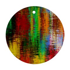 Color Abstract Background Textures Ornament (round)